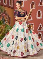 Poly Maska Silk White Navratri Wear Embroidery Work Readymade Lehenga Choli